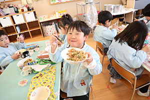 育てたカブいただきます　すみれ