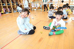 仲良く遊びました　さくら・ひよこ