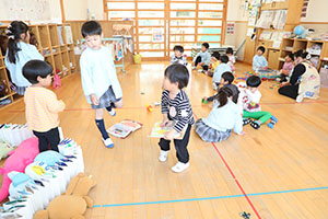 仲良く遊びました　さくら・ひよこ