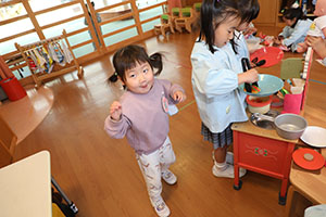 仲良く遊びました　さくら・ひよこ