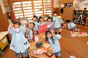 仲良く遊びました　さくら・ひよこ