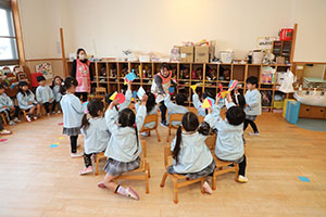 色選びいす取りゲーム　ぱんだ