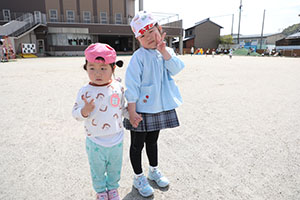 元気いっぱい園庭遊び！！　たんぽぽ