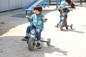 園庭遊び　年中さくら・ばら・ひまわり・たんぽぽ・2歳児ぺんぎん・ひよこ　　　　　・