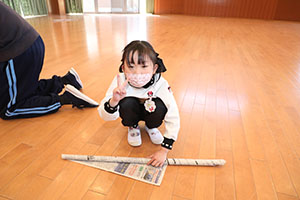 預かり保育の様子　⛺テントを作ったよ