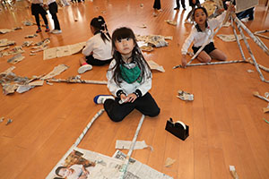 預かり保育の様子　⛺テントを作ったよ